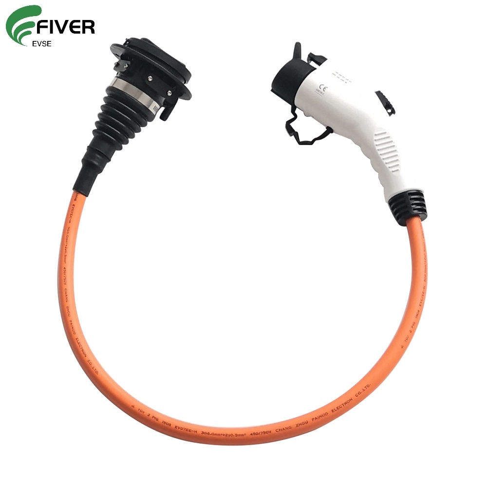 Single Phase 32A EV Charging Adapter Type 2  to Type 1 with Cable