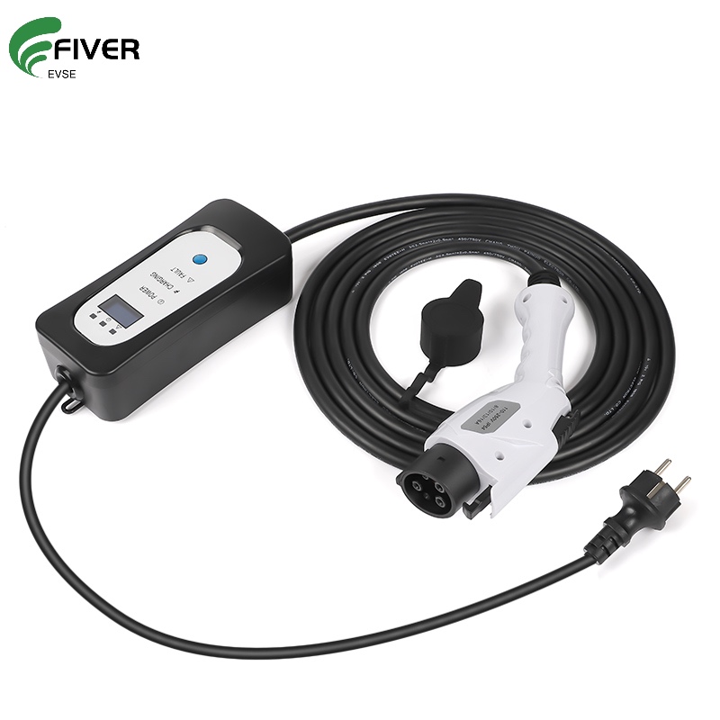 Model 2 Type 1 Portable 8A-10A-13A-16A  Current Adjustable EV AC Charger