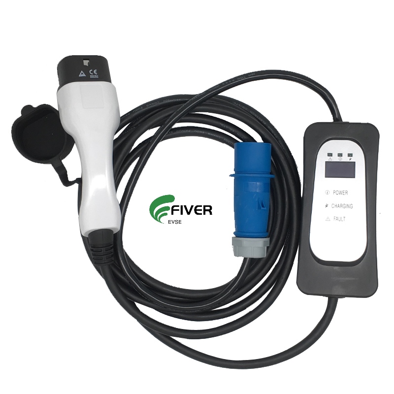 32A Portable Level 2 Type 2 IEC62196 Charging Plug EV Charger