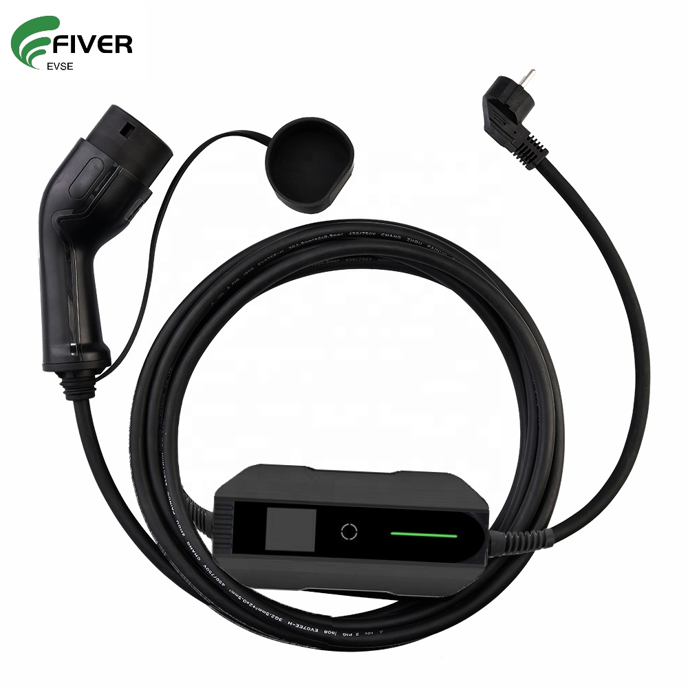 Mode 2 16A Current Adjustable Type 2 Charging Connector Portable  EV Charger, Electric Vehicle Charging System