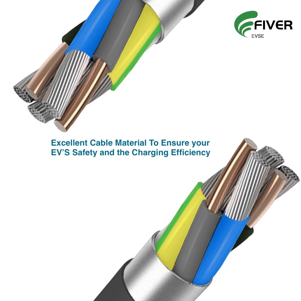 1 Phase 16A Type 2 to Type 2 EV Charging Cable