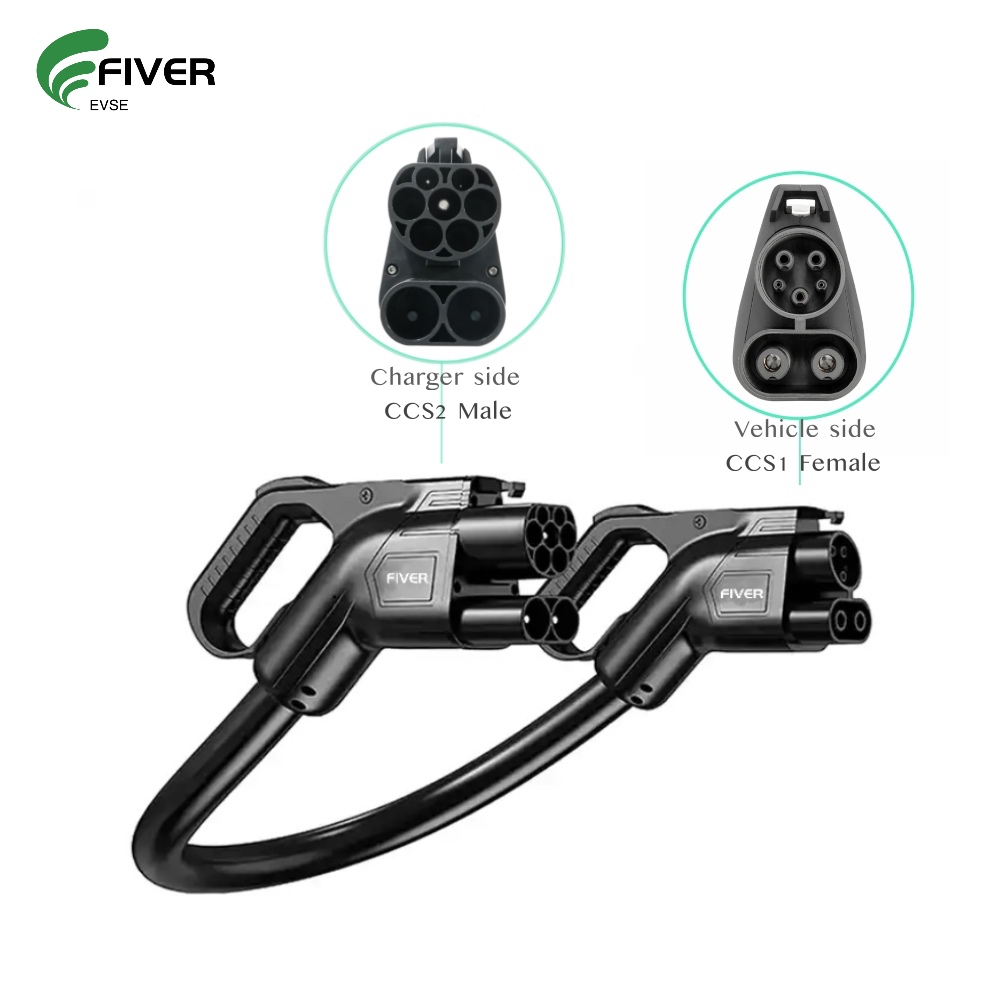 CCS2 to CCS2 adapter for CCS1/US Electric cars to charge on CCS2/European Charging stations